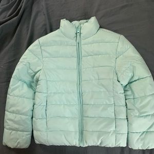 Girls Mint Green Puffer Jacket